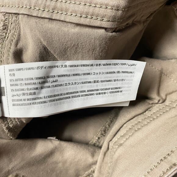 Abercrombie & Fitch Cream Relaxed Fit Wide Leg Cargo Pants Women's Size 4 27 - Picture 9 of 9